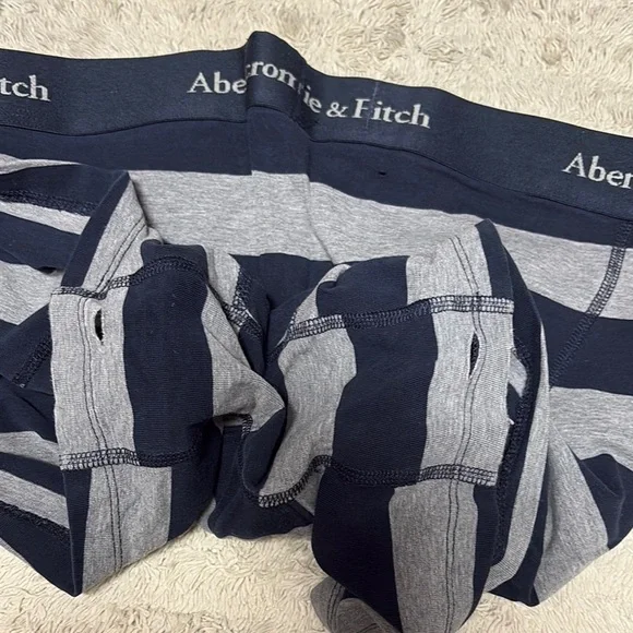 Abercrombie & Fitch Gray and Black Boxer Briefs Premium Knit - Picture 4 of 5